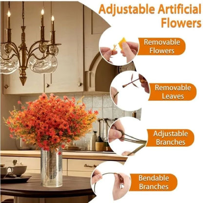 🍂 Last Day 49% OFF 🍁 Rainproof Lifelike Fall Artificial Flowers 💖 – UV-Protected, Durable & Perfect Year-Round Décor 🍂
