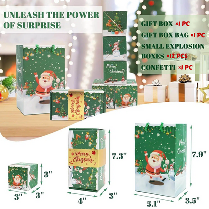 🎁Christmas Explosion Surprise Box Set with Confetti and Mini Boxes
