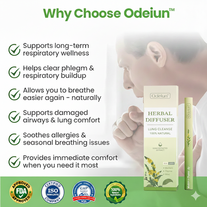 🌿 ODEIUN™ Herbal Diffuser: Reclaim Your Lungs, Restore Your Calm.