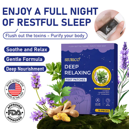 Seurico™ Deep Relaxing Foot Patches  – Soothe Tired Feet, Relieve Stress, Promote Relaxation & Better Sleep
