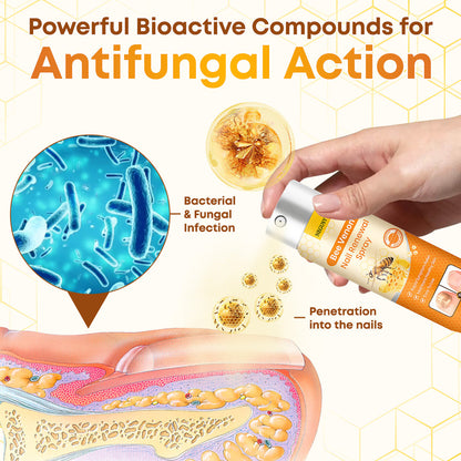 Negusy™ Bee Venom Nail Renewal Spray—Finish onychomycosis in 28 days! One spray restores healthy nails! 🦶 Effective for yellow, thick, brittle nails