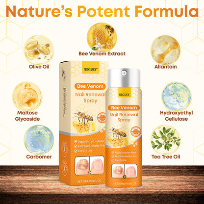 Negusy™ Bee Venom Nail Renewal Spray—Finish onychomycosis in 28 days! One spray restores healthy nails! 🦶 Effective for yellow, thick, brittle nails