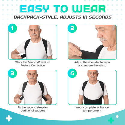 Seurico™ Premium Posture Corrector – Straighten Your Spine & Relieve Pain Instantly✨