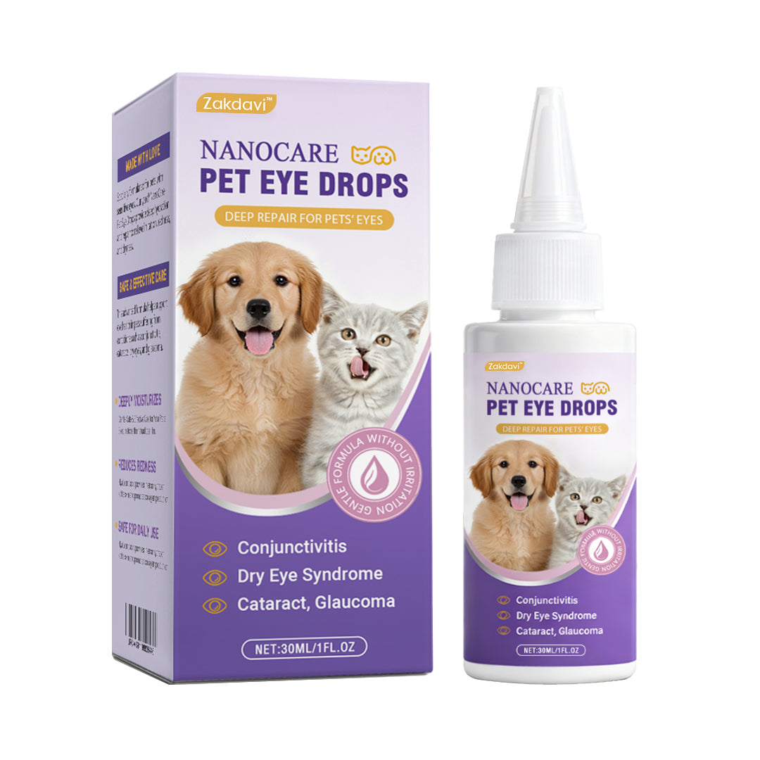 👩‍⚕️Zakdavi™ NanoCare Pet Eye Drops ☑️ FDA Approved | Relieves Conjunctivitis, Dry Eyes, Cataracts, and Keratitis🐶 🐈️