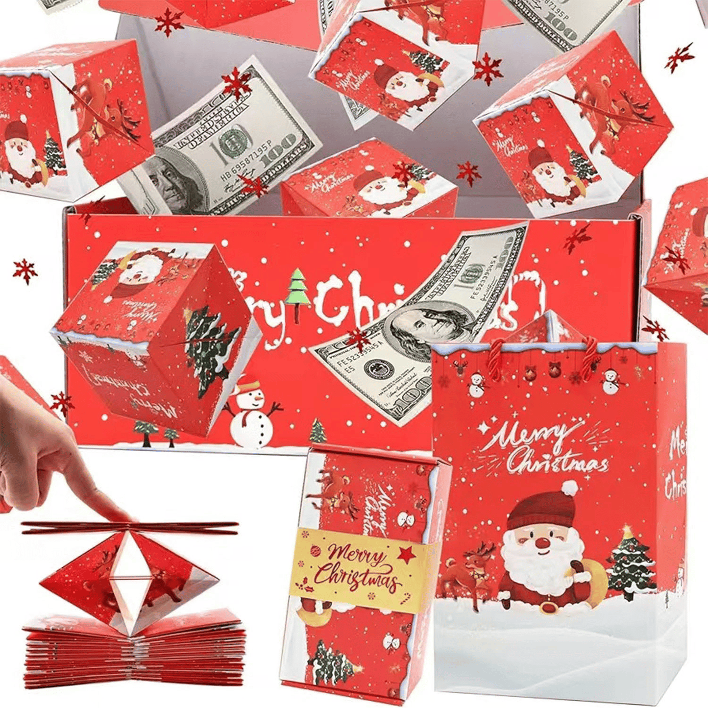 🎁Christmas Explosion Surprise Box Set with Confetti and Mini Boxes