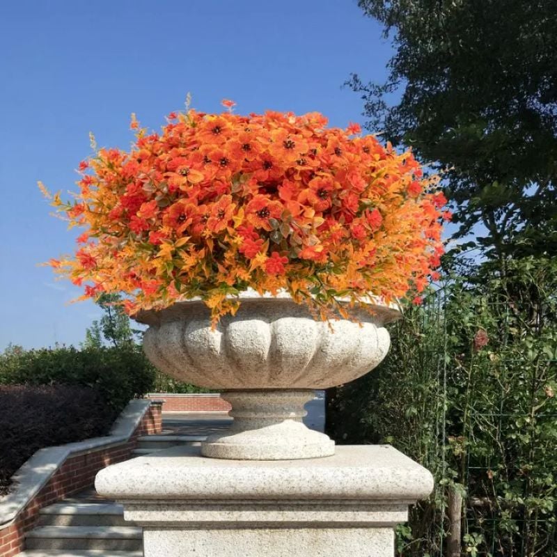 🍂 Last Day 49% OFF 🍁 Rainproof Lifelike Fall Artificial Flowers 💖 – UV-Protected, Durable & Perfect Year-Round Décor 🍂