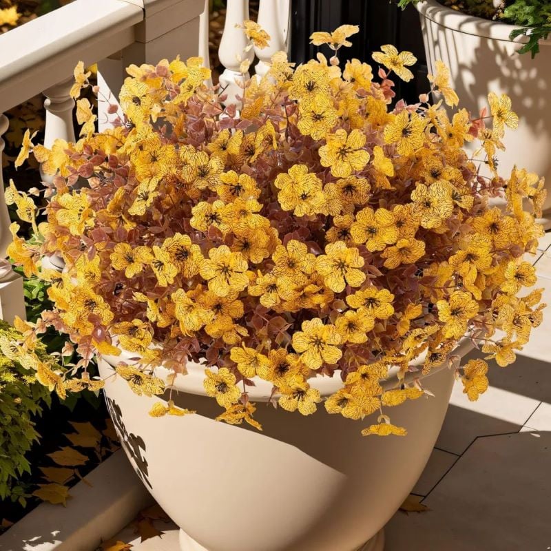 🍂 Last Day 49% OFF 🍁 Rainproof Lifelike Fall Artificial Flowers 💖 – UV-Protected, Durable & Perfect Year-Round Décor 🍂