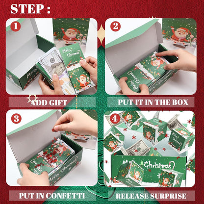 🎁Christmas Explosion Surprise Box Set with Confetti and Mini Boxes