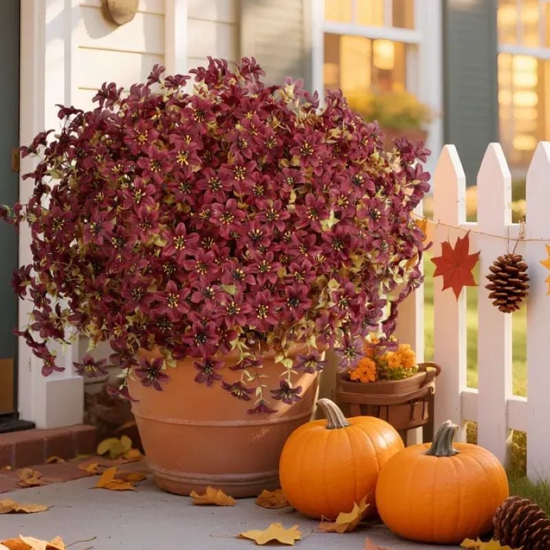 🍂 Last Day 49% OFF 🍁 Rainproof Lifelike Fall Artificial Flowers 💖 – UV-Protected, Durable & Perfect Year-Round Décor 🍂