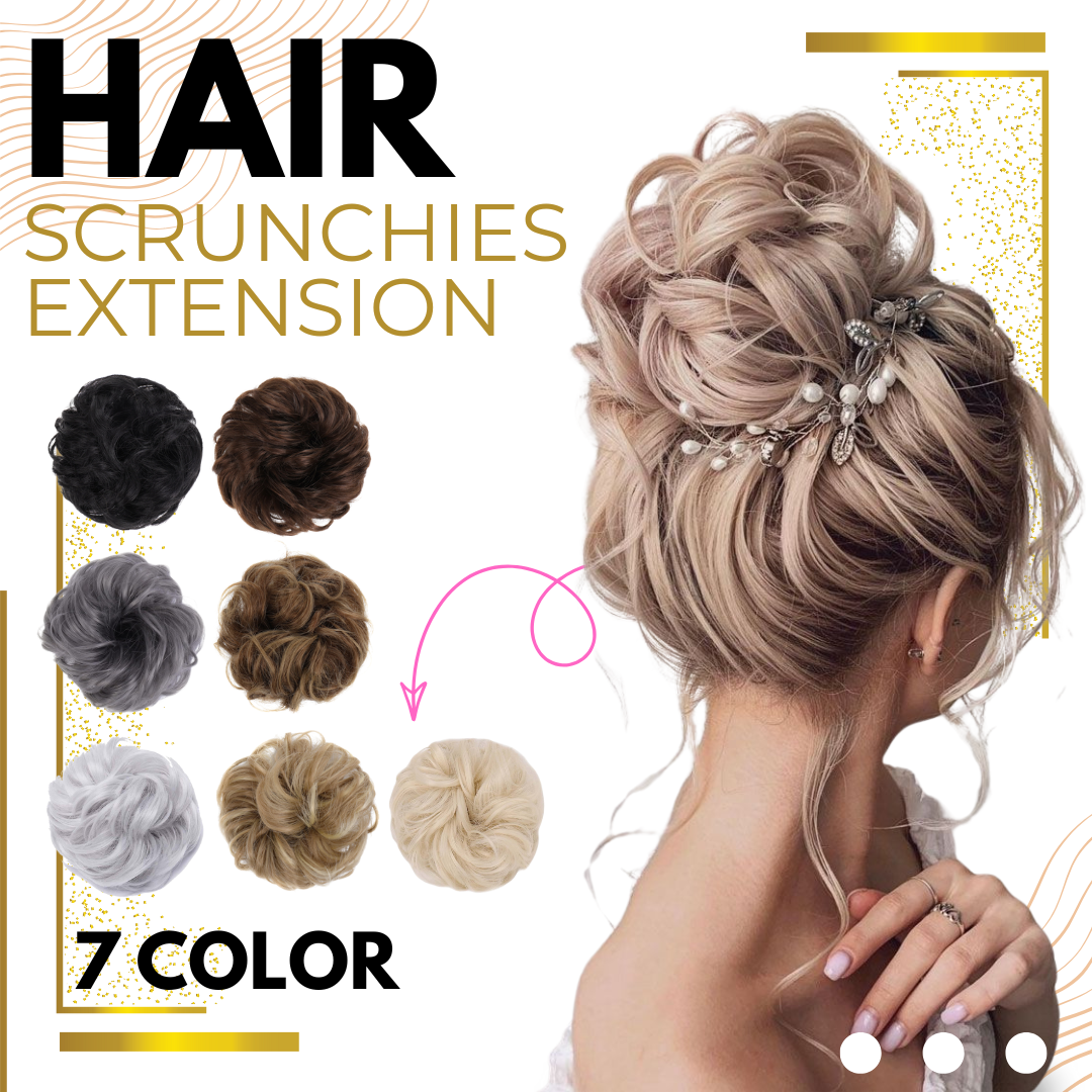 💖 Messy Bun Hair Extension Scrunchie – Instantly Add Volume & Style for Effortless Updos! 💁‍♀️✨